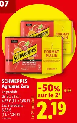Lidl Schweppes Agrumes Zero offre