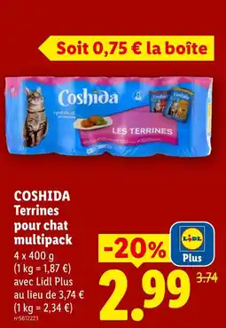 Lidl Coshida Terrines pour chat offre