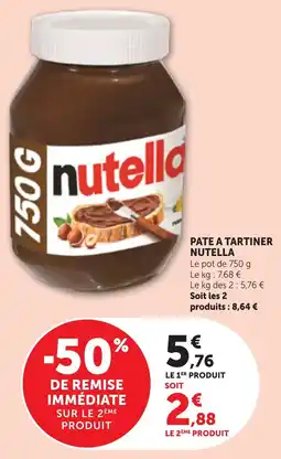 Bi1 Nutella Pate a tartiner offre