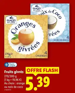 Lidl GLACES en fête Fruits givrés offre