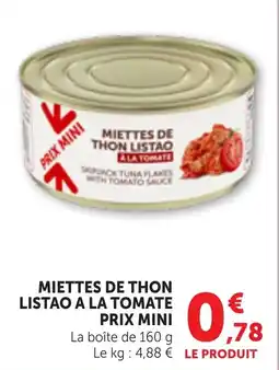 Bi1 LISTAO Miettes de thon offre