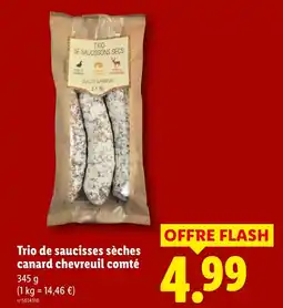 Lidl TRIO DE SAUCISONS SECS offre