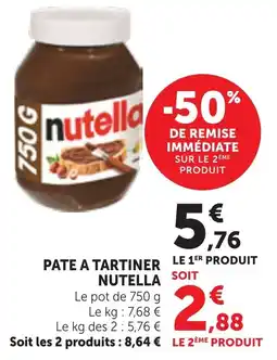 Maximarché Nutella Pate a tartiner offre