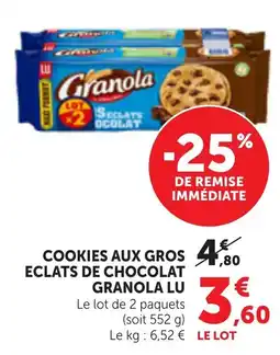 Maximarché Granola Cookies aux gros éclats de chocolat offre