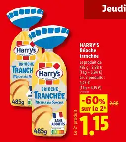 Lidl Harry's Brioche tranchée offre