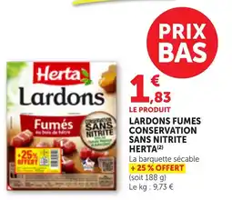 Maximarché Herta Lardons offre