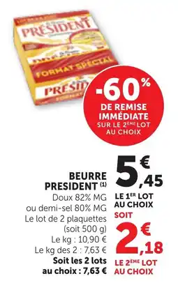 Maximarché PRÉSIDENT BEURRE offre