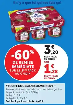Maximarché Mamie Nova Yaourt offre