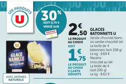 Maximarché GLACES BATONNETS U offre