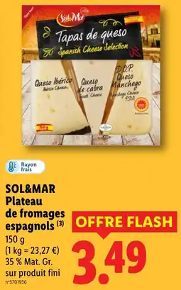 Lidl SOL&MAR Plateau de fromages espagnols offre