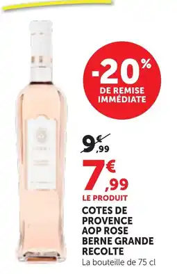 Maximarché BERNE COTES DE PROVENCE AOP ROSE offre