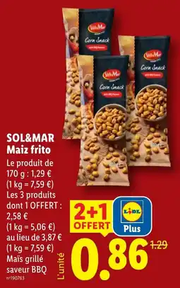 Lidl SOL&MAR Maiz frito offre