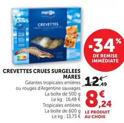 Bi1 MARES CREVETTES CRUES SURGELEES offre