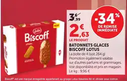 Bi1 Biscoff Batonnets glaces offre