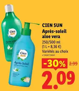 Lidl Cien SUN Après-soleil aloe vera offre