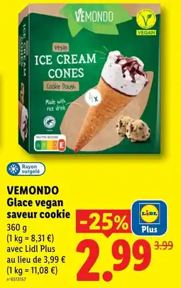 Lidl VEMONDO Glace vegan offre