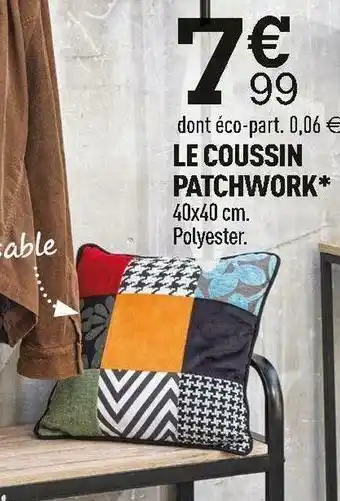 Centrakor Le coussin patchwork offre