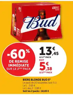 Bi1 Bud Bière blonde offre