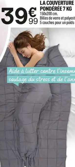 Centrakor La couverture pondérée offre