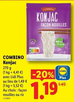 Lidl COMBINO Konjac offre
