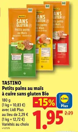 Lidl TASTINO Petits pains au maïs offre