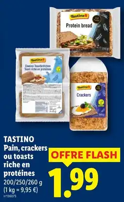 Lidl TASTINO Pain, crackers ou toasts offre