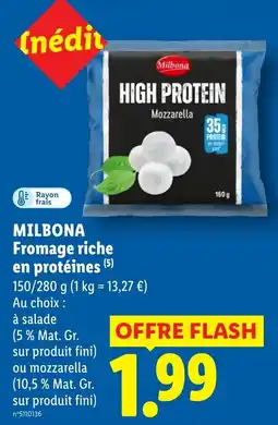 Lidl Milbona Fromage riche en protéines offre