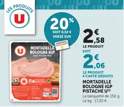 Bi1 U Mortadelle Bologna IGP Pistache offre