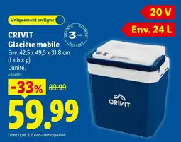 Lidl CRIVIT Glacière mobile offre