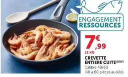 Bi1 CREVETTE ENTIÈRE CUITÉ offre