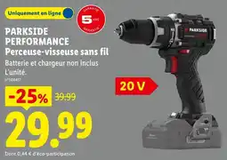 Lidl PARKSIDE PERFORMACE Perceuse-visseuse sans fil offre