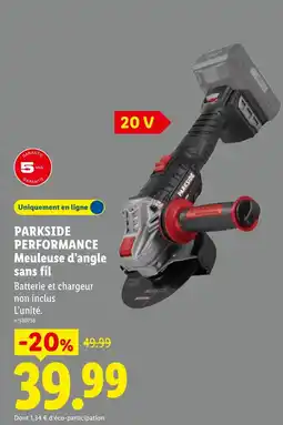 Lidl PARKSIDE Meuleuse d'angle sans fil offre