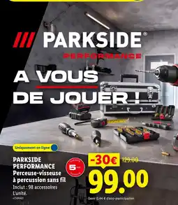 Lidl PARKSIDE Perceuse-visseuse à percussion sans fil offre