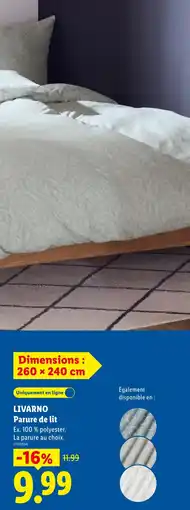 Lidl Livarno parure de lit offre