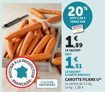 Bi1 CAROTTE FILIERE U offre