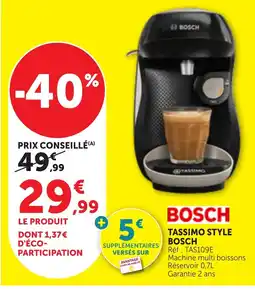 Bi1 BOSCH TASSIMO STYLE offre