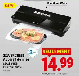 Lidl SILVERCREST Appareil de mise sous vide offre