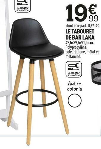 Centrakor Le tabouret de bar laka offre