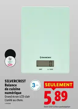 Lidl SILVERCREST Balance de cuisine numérique offre