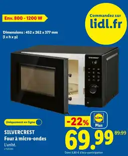 Lidl SILVERCREST Four à micro-ondes offre