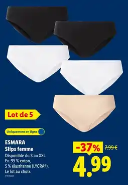 Lidl ESMARA Slips femme offre