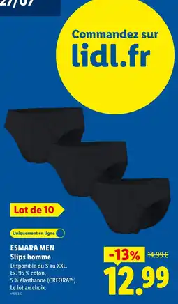 Lidl ESMARA MEN Slips homme offre