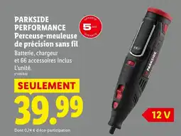 Lidl PARKSIDE Perceuse-meuleuse de précision sans fil offre