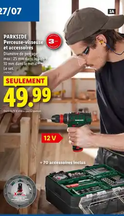 Lidl Parkside perceuse-visseuse et accessoires offre