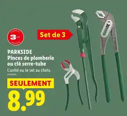 Lidl PARKSIDE Pinces de plomberie offre