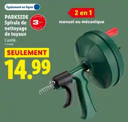 Lidl PARKSIDE Spirale de nettoyage de tuyaux offre