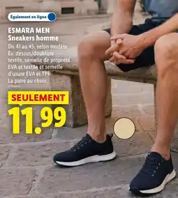 Lidl ESMARA MEN Sneakers homme offre
