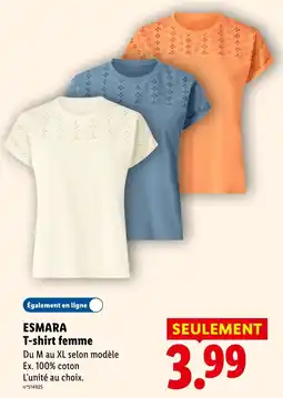 Lidl ESMARA T-shirt femme offre