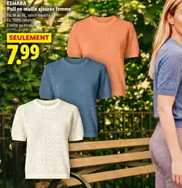 Lidl ESMARA Pull en maille ajourée femme offre
