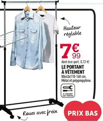 Centrakor Le portant à vêtement offre